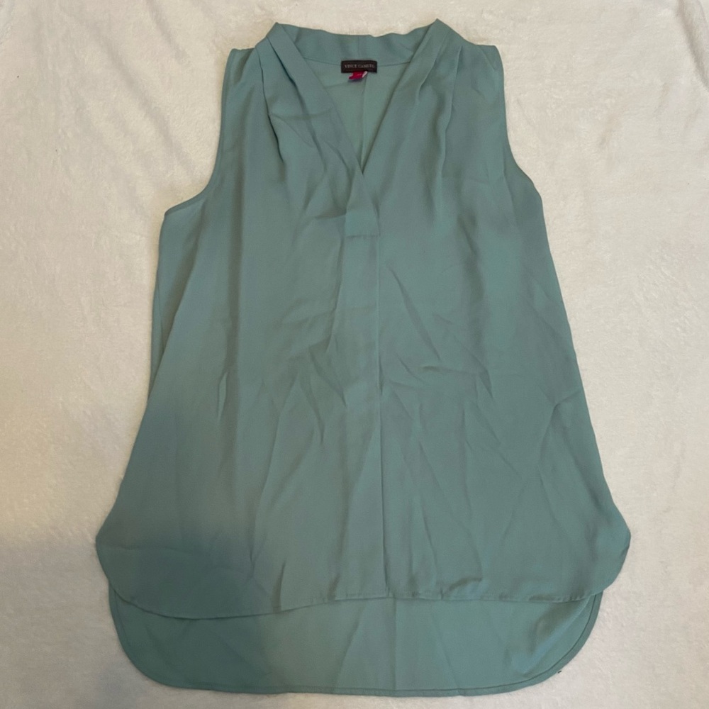 Vince Camuto Light Blue Sleeveless Blouse Summer Workwear